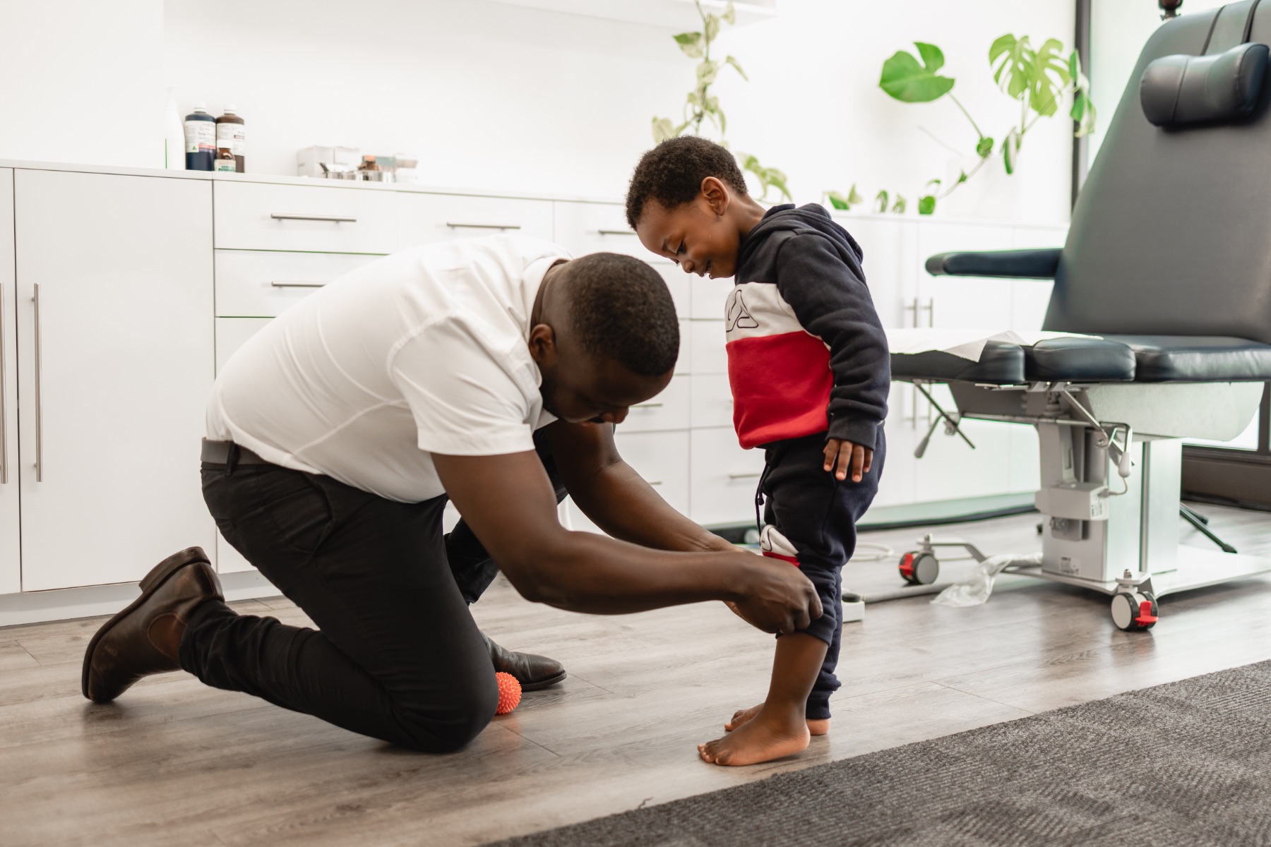 Paediatric podiatry gait assessment for a child in Adelaide